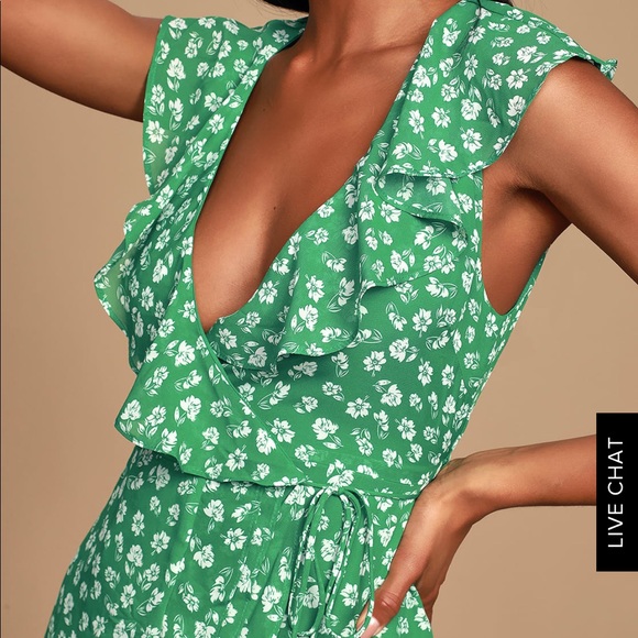 XS Lulus Cornelia Floral Print Ruffled Mini Dress - Picture 2 of 8